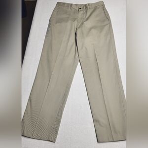 haggar. black label bl2k khaki classic fit plain front 100% cotton khaki…